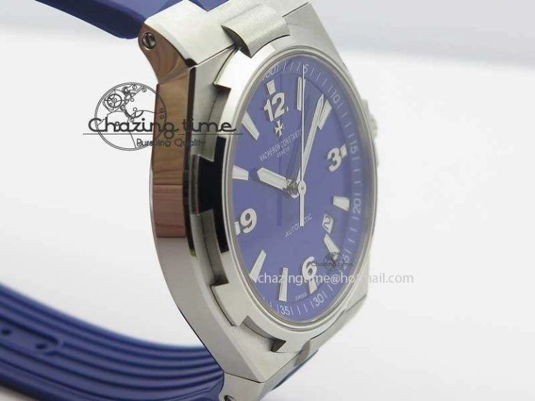 Overseas SS JJF 1:1 Best Edition Blue Dial On Rubber Strap MIYOTA 9015