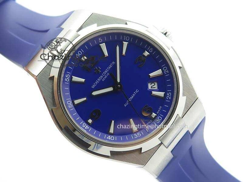 Overseas SS JJF 1:1 Best Edition Blue Dial On Rubber Strap MIYOTA 9015