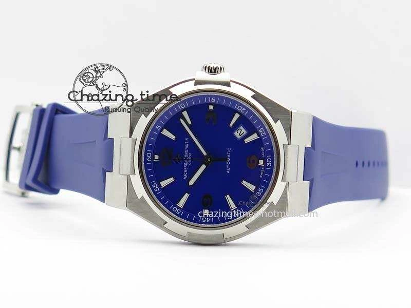 Overseas SS JJF 1:1 Best Edition Blue Dial On Rubber Strap MIYOTA 9015