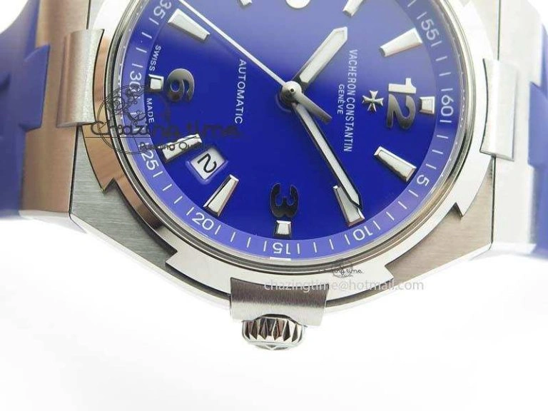 Overseas SS JJF 1:1 Best Edition Blue Dial On Rubber Strap MIYOTA 9015