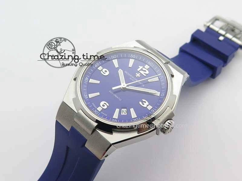 Overseas SS JJF 1:1 Best Edition Blue Dial On Rubber Strap MIYOTA 9015