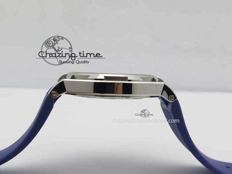 Overseas SS JJF 1:1 Best Edition Blue Dial On Rubber Strap MIYOTA 9015
