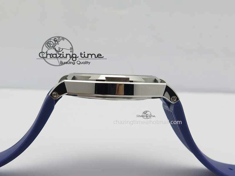 Overseas SS JJF 1:1 Best Edition Blue Dial On Rubber Strap MIYOTA 9015