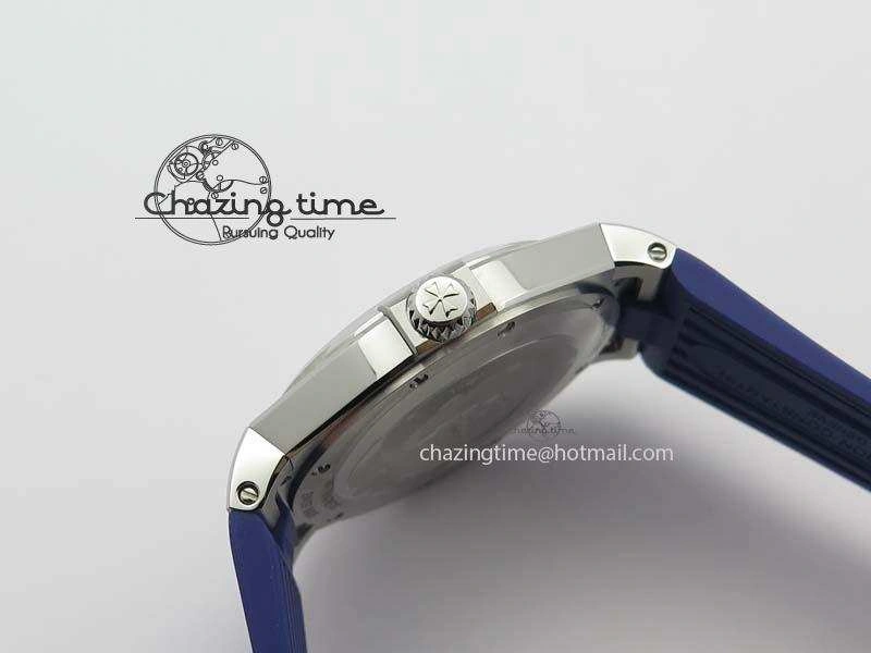 Overseas SS JJF 1:1 Best Edition Blue Dial On Rubber Strap MIYOTA 9015