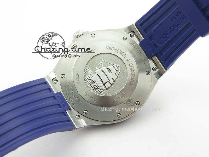 Overseas SS JJF 1:1 Best Edition Blue Dial On Rubber Strap MIYOTA 9015