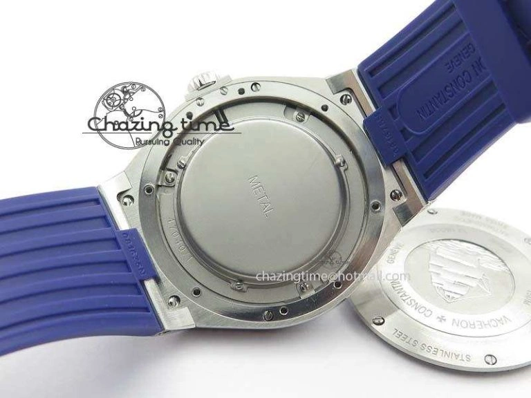 Overseas SS JJF 1:1 Best Edition Blue Dial On Rubber Strap MIYOTA 9015
