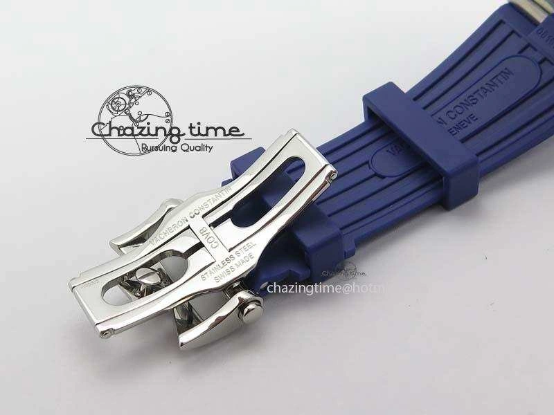 Overseas SS JJF 1:1 Best Edition Blue Dial On Rubber Strap MIYOTA 9015