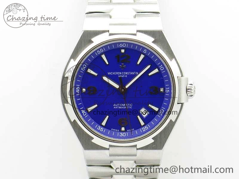 Overseas SS JJF 1:1 Best Edition Blue Dial On SS Bracelet MIYOTA9015