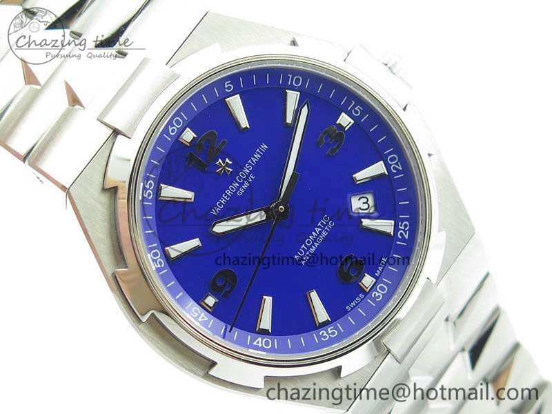 Overseas SS JJF 1:1 Best Edition Blue Dial On SS Bracelet MIYOTA9015