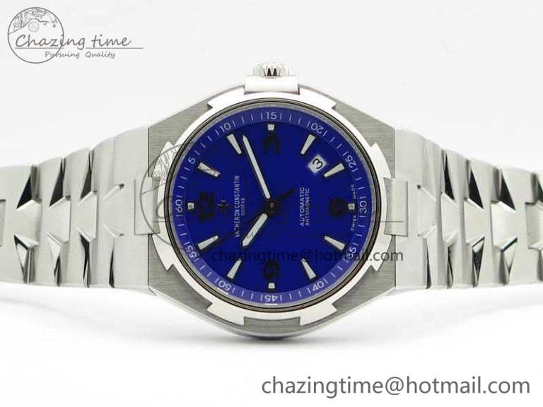 Overseas SS JJF 1:1 Best Edition Blue Dial On SS Bracelet MIYOTA9015