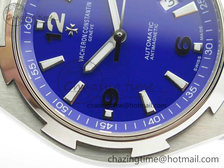 Overseas SS JJF 1:1 Best Edition Blue Dial On SS Bracelet MIYOTA9015