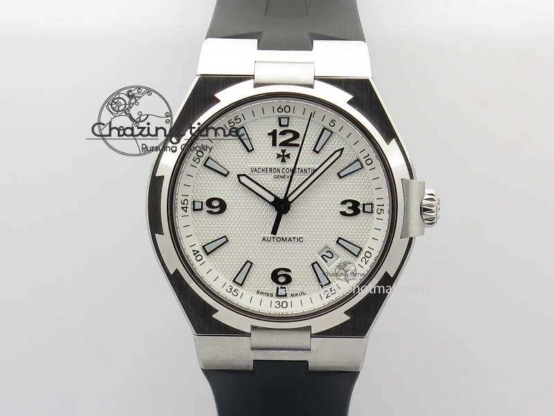 Overseas SS JJF 1:1 Best Edition White Dial On Rubber Strap MIYOTA 9015