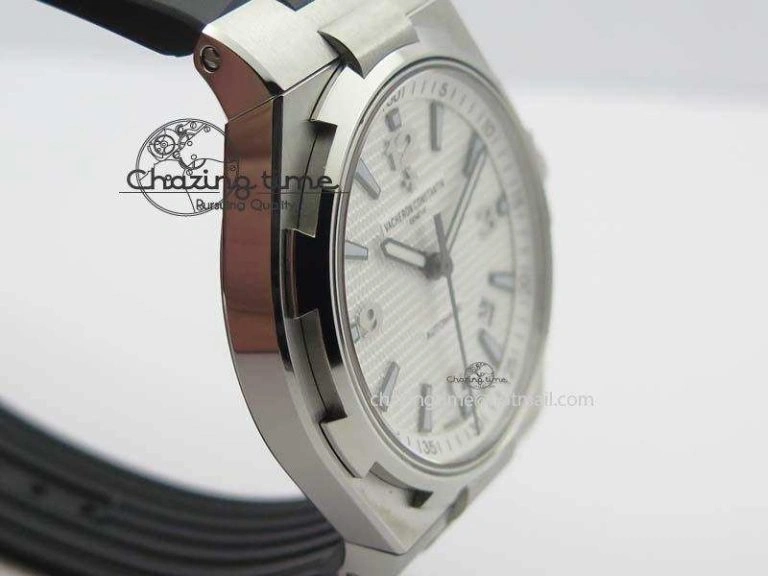 Overseas SS JJF 1:1 Best Edition White Dial On Rubber Strap MIYOTA 9015