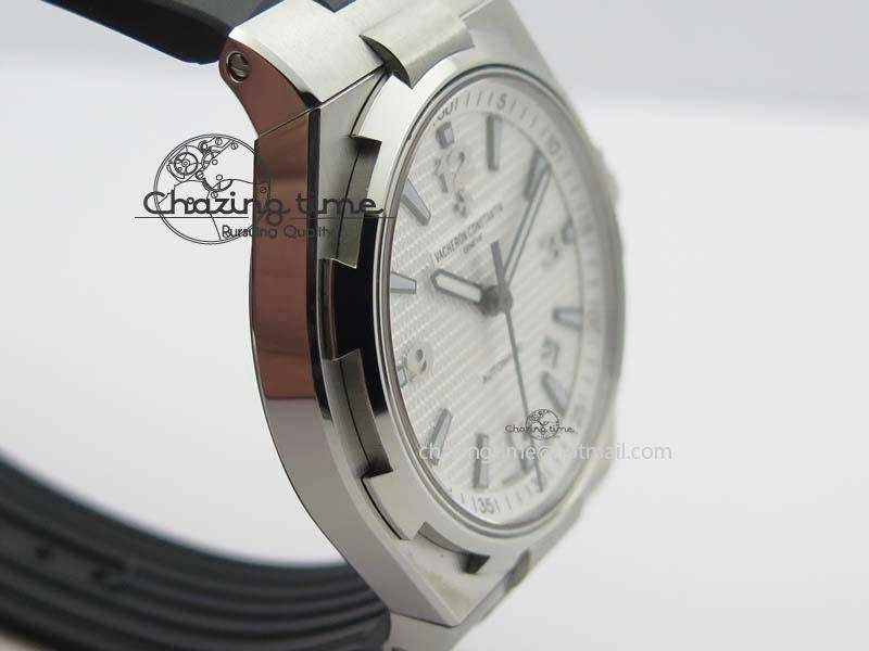 Overseas SS JJF 1:1 Best Edition White Dial On Rubber Strap MIYOTA 9015