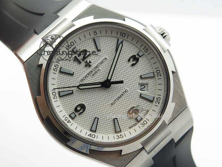 Overseas SS JJF 1:1 Best Edition White Dial On Rubber Strap MIYOTA 9015