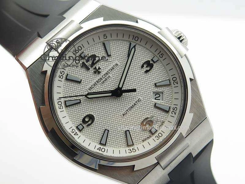 Overseas SS JJF 1:1 Best Edition White Dial On Rubber Strap MIYOTA 9015
