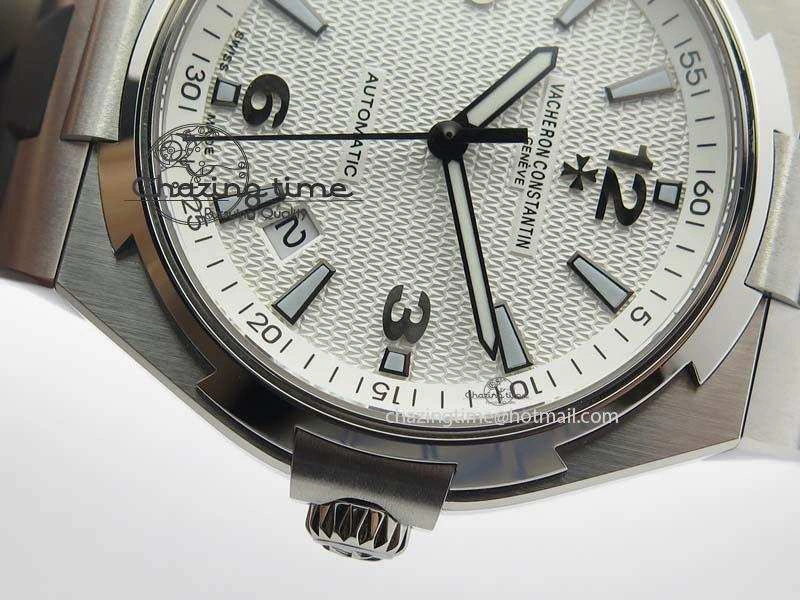 Overseas SS JJF 1:1 Best Edition White Dial On Rubber Strap MIYOTA 9015