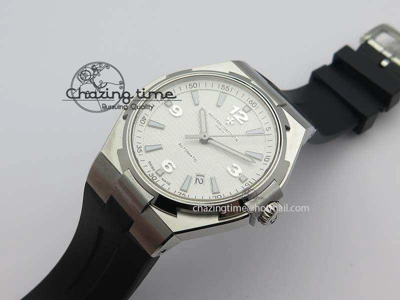 Overseas SS JJF 1:1 Best Edition White Dial On Rubber Strap MIYOTA 9015