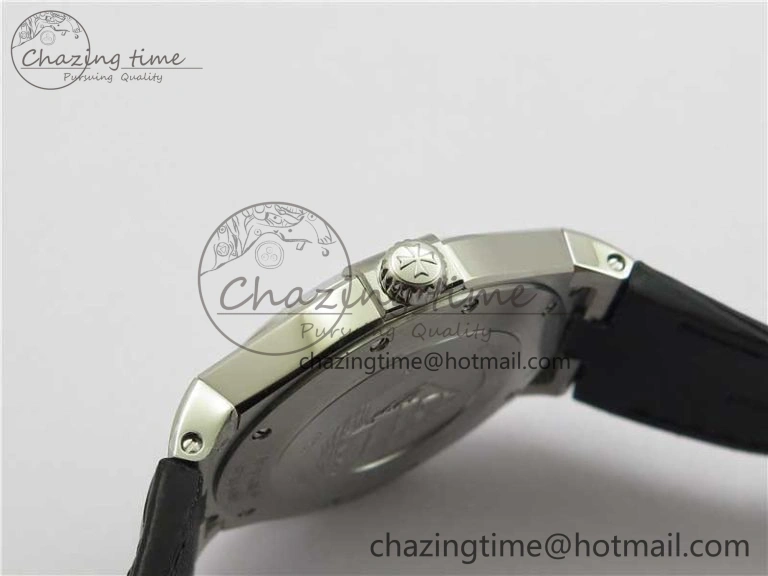 Overseas SS MKS 1:1 Best Edition Black Dial on Black Leather Strap MIYOTA 9015