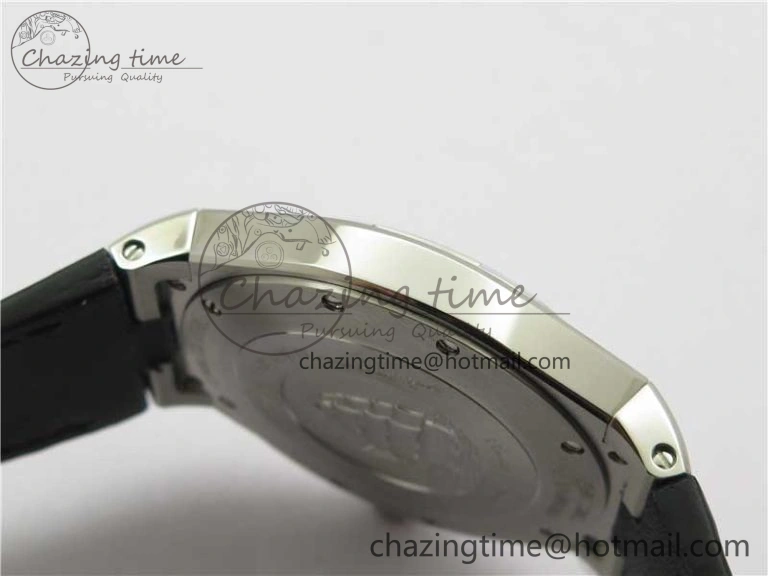 Overseas SS MKS 1:1 Best Edition Black Dial on Black Leather Strap MIYOTA 9015