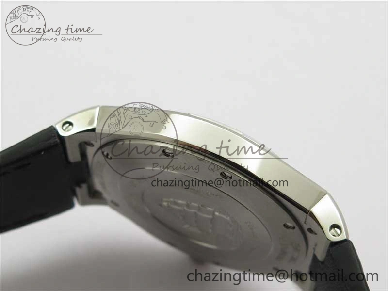 Overseas SS MKS 1:1 Best Edition Black Dial on Black Leather Strap MIYOTA 9015