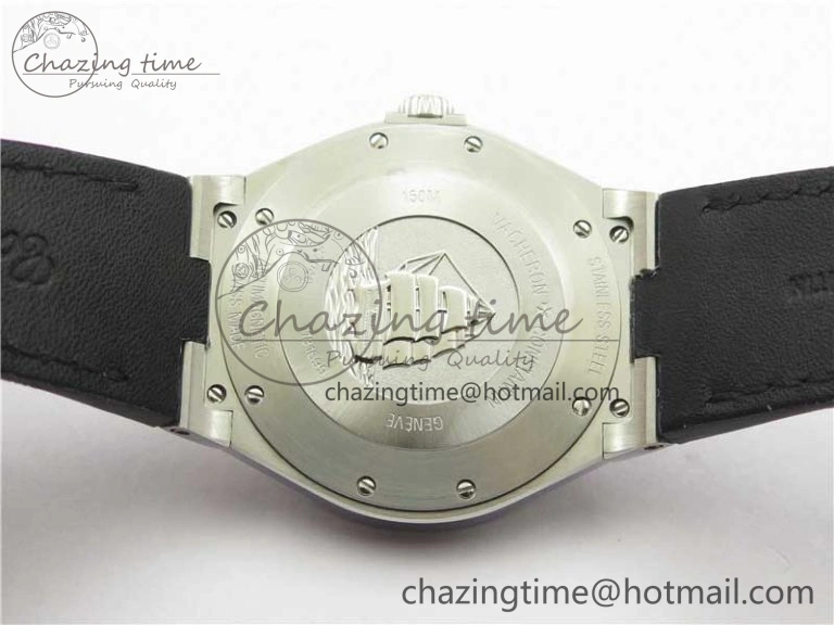 Overseas SS MKS 1:1 Best Edition Black Dial on Black Leather Strap MIYOTA 9015