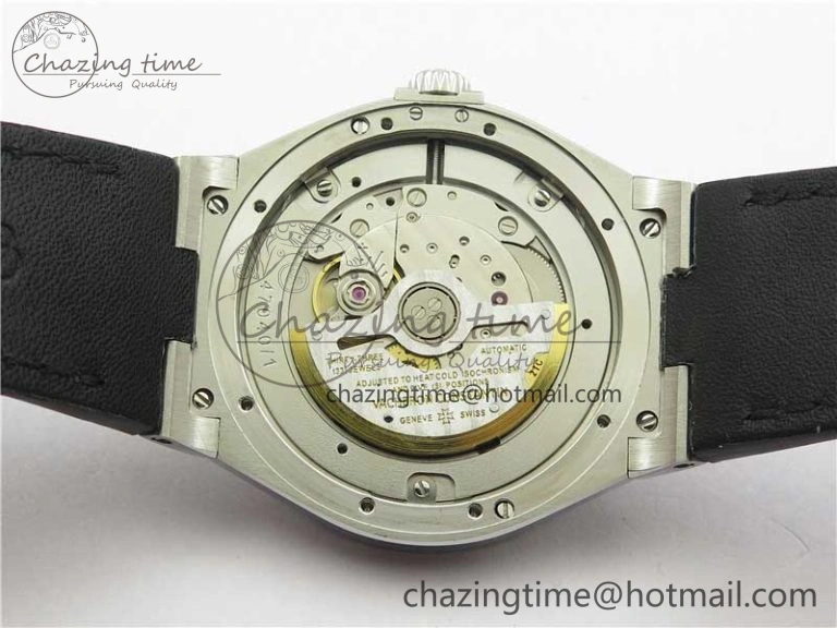 Overseas SS MKS 1:1 Best Edition Black Dial on Black Leather Strap MIYOTA 9015