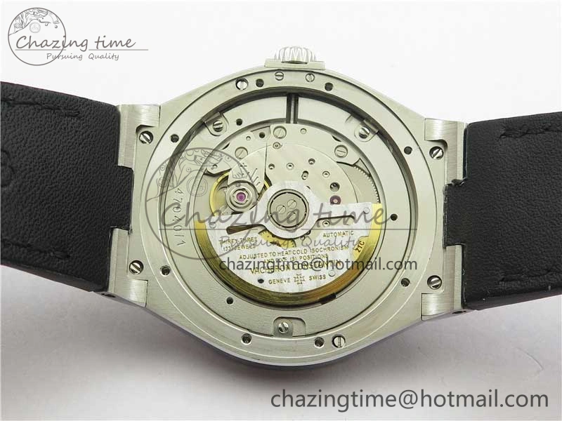 Overseas SS MKS 1:1 Best Edition Black Dial on Black Leather Strap MIYOTA 9015