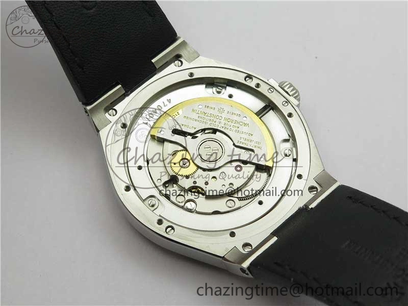 Overseas SS MKS 1:1 Best Edition Black Dial on Black Leather Strap MIYOTA 9015