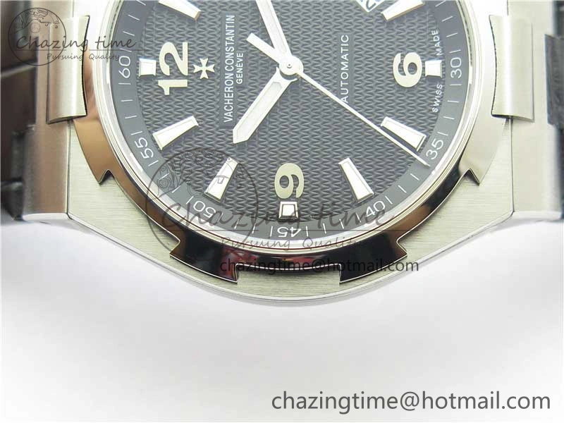 Overseas SS MKS 1:1 Best Edition Black Dial on Black Leather Strap MIYOTA 9015