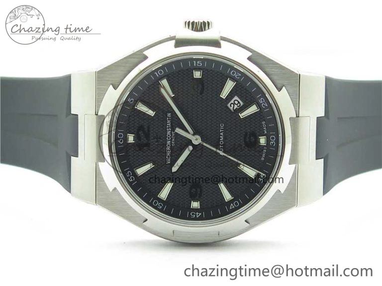 Overseas SS MKS 1:1 Best Edition Black Dial on Black Rubber Strap MIYOTA 9015