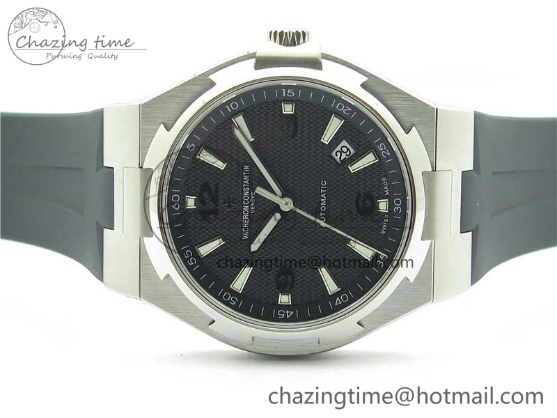 Overseas SS MKS 1:1 Best Edition Black Dial on Black Rubber Strap MIYOTA 9015