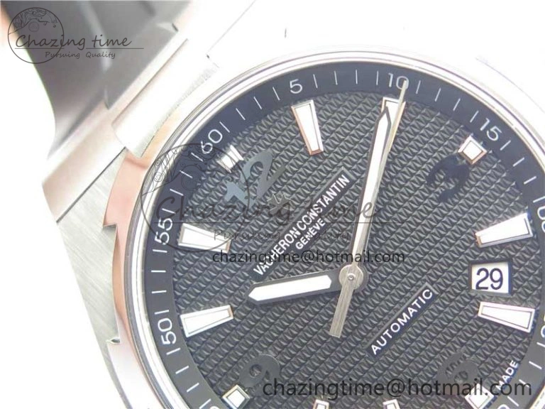 Overseas SS MKS 1:1 Best Edition Black Dial on Black Rubber Strap MIYOTA 9015