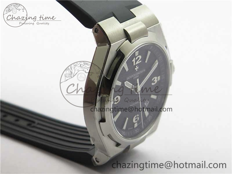Overseas SS MKS 1:1 Best Edition Black Dial on Black Rubber Strap MIYOTA 9015