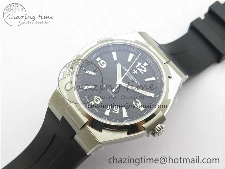 Overseas SS MKS 1:1 Best Edition Black Dial on Black Rubber Strap MIYOTA 9015