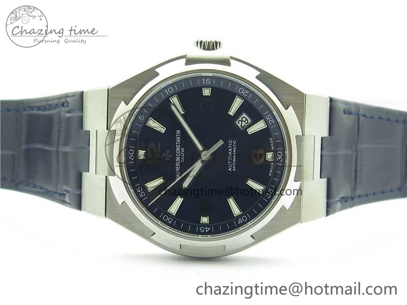 Overseas SS MKS 1:1 Best Edition Blue Dial on Blue Leather Strap MIYOTA 9015