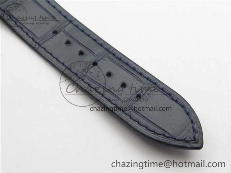 Overseas SS MKS 1:1 Best Edition Blue Dial on Blue Leather Strap MIYOTA 9015