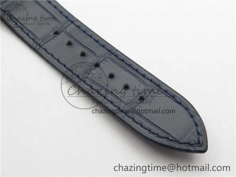 Overseas SS MKS 1:1 Best Edition Blue Dial on Blue Leather Strap MIYOTA 9015