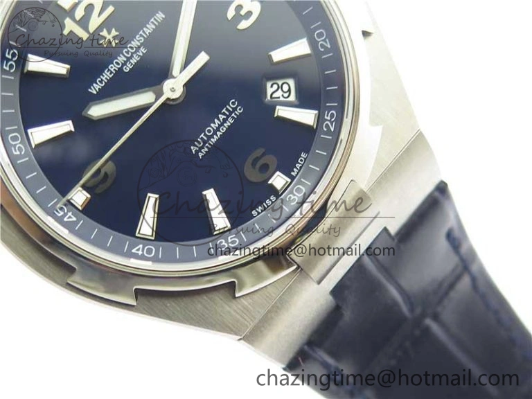 Overseas SS MKS 1:1 Best Edition Blue Dial on Blue Leather Strap MIYOTA 9015