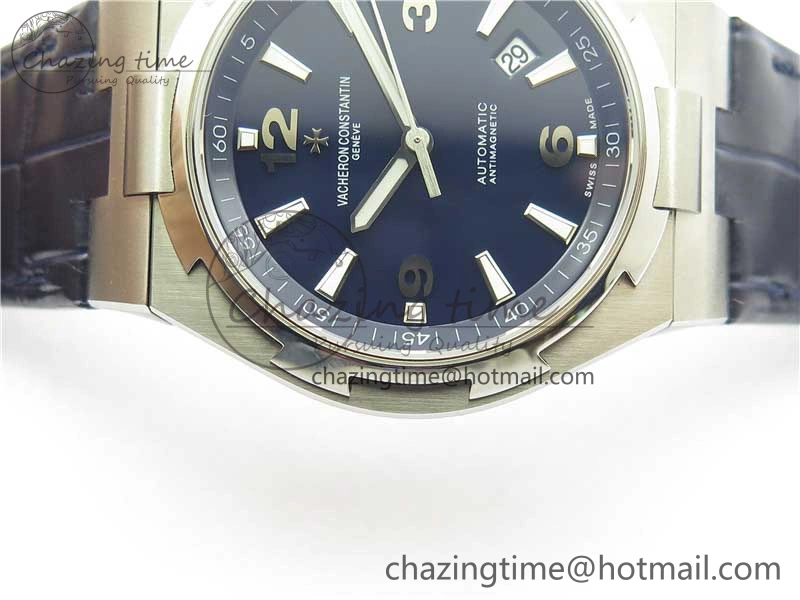 Overseas SS MKS 1:1 Best Edition Blue Dial on Blue Leather Strap MIYOTA 9015