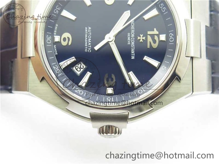 Overseas SS MKS 1:1 Best Edition Blue Dial on Blue Leather Strap MIYOTA 9015