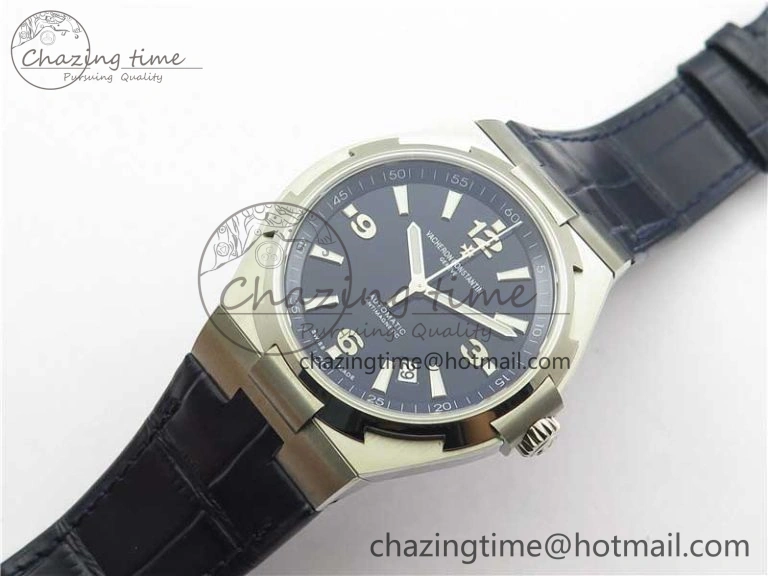 Overseas SS MKS 1:1 Best Edition Blue Dial on Blue Leather Strap MIYOTA 9015