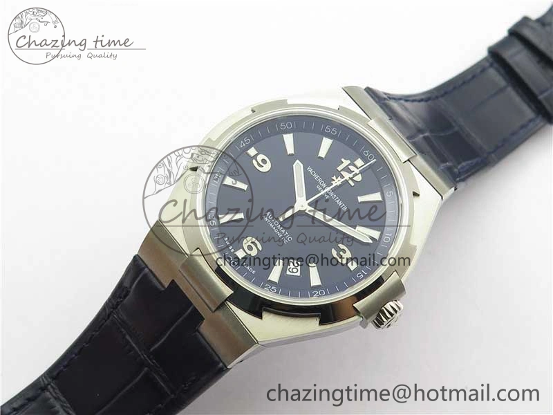 Overseas SS MKS 1:1 Best Edition Blue Dial on Blue Leather Strap MIYOTA 9015