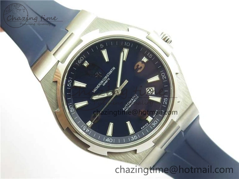 Overseas SS MKS 1:1 Best Edition Blue Dial on Blue Rubber Strap MIYOTA 9015