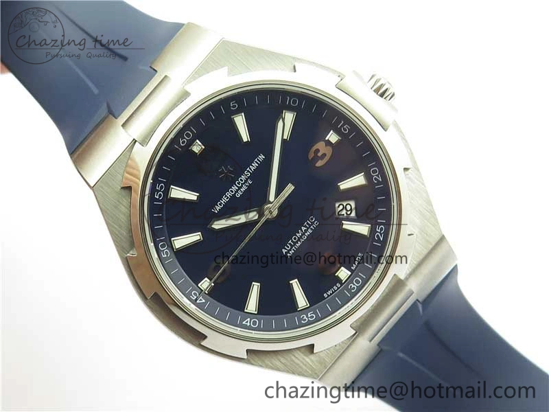 Overseas SS MKS 1:1 Best Edition Blue Dial on Blue Rubber Strap MIYOTA 9015