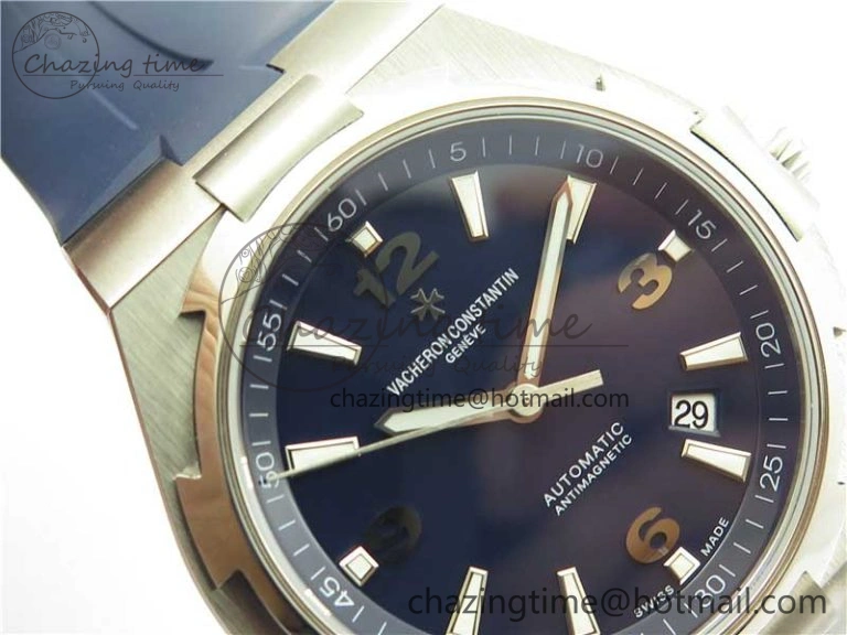 Overseas SS MKS 1:1 Best Edition Blue Dial on Blue Rubber Strap MIYOTA 9015
