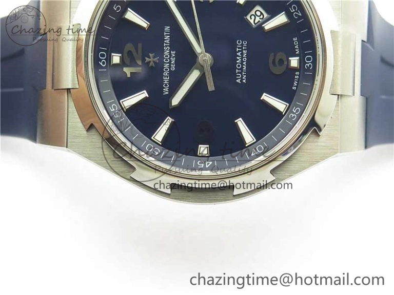 Overseas SS MKS 1:1 Best Edition Blue Dial on Blue Rubber Strap MIYOTA 9015