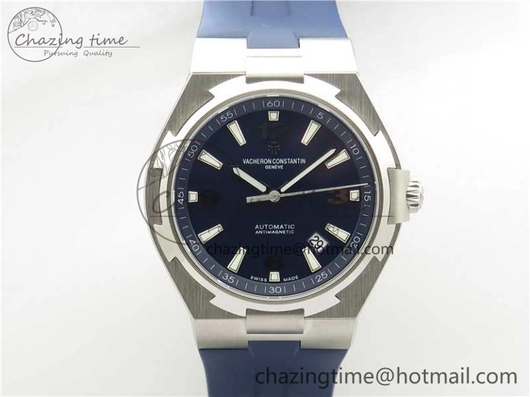 Overseas SS MKS 1:1 Best Edition Blue Dial on Blue Rubber Strap MIYOTA 9015