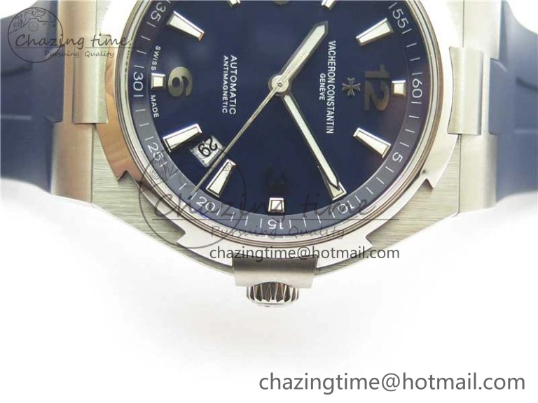 Overseas SS MKS 1:1 Best Edition Blue Dial on Blue Rubber Strap MIYOTA 9015