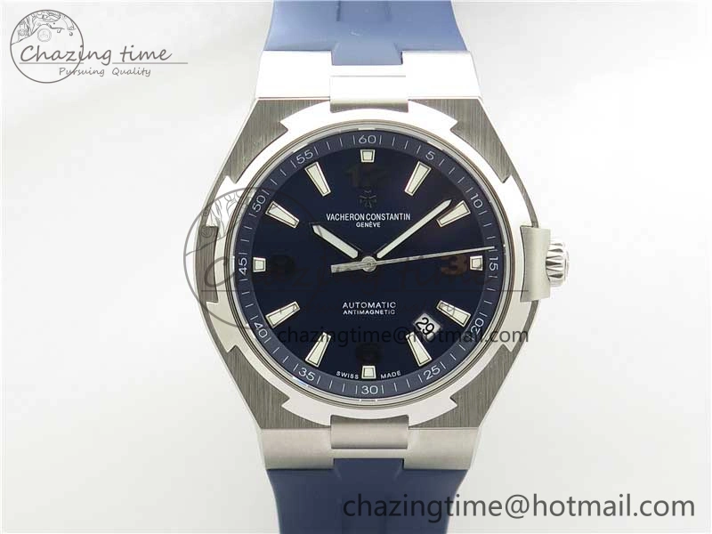 Overseas SS MKS 1:1 Best Edition Blue Dial on Blue Rubber Strap MIYOTA 9015